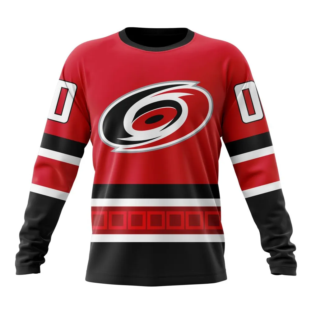 NHL Carolina Hurricanes Personalize Alternate Kits Long Sleeved Sweatshirt 