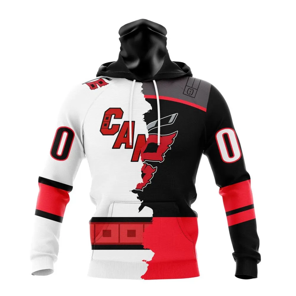 NHL Carolina Hurricanes Personalize Home Mix Away Kits Mask Hoodie