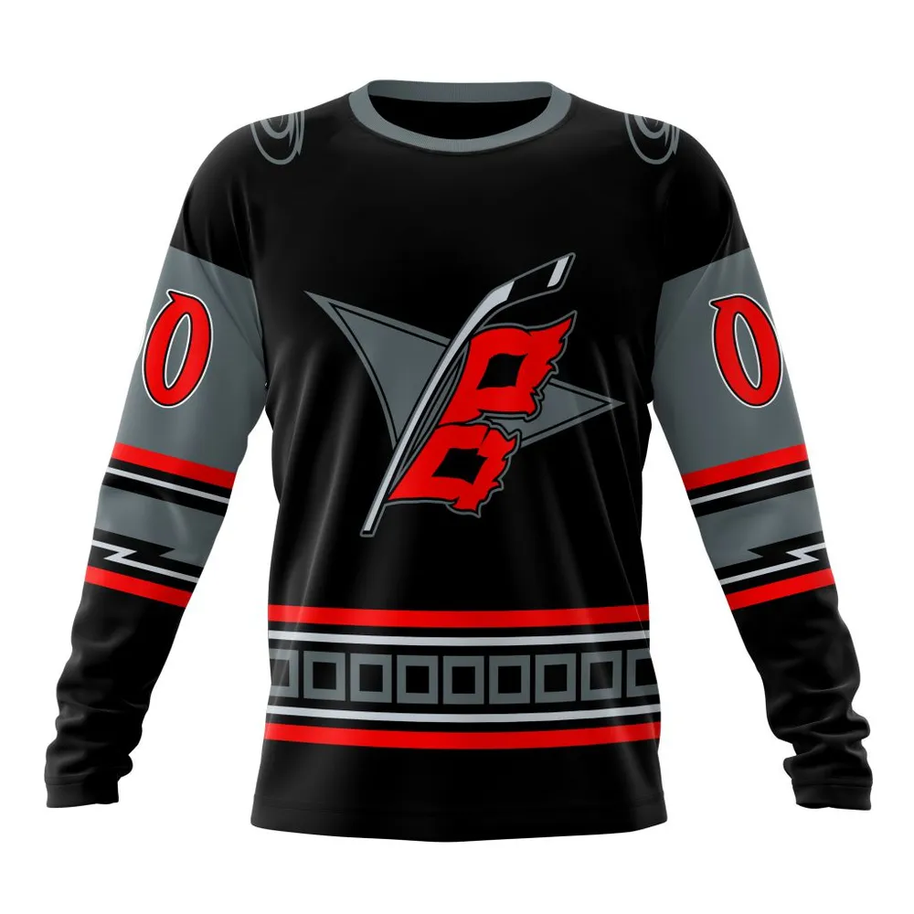 NHL Carolina Hurricanes Personalized Alternate Concepts Kits St2401 Long Sleeved Sweatshirt 