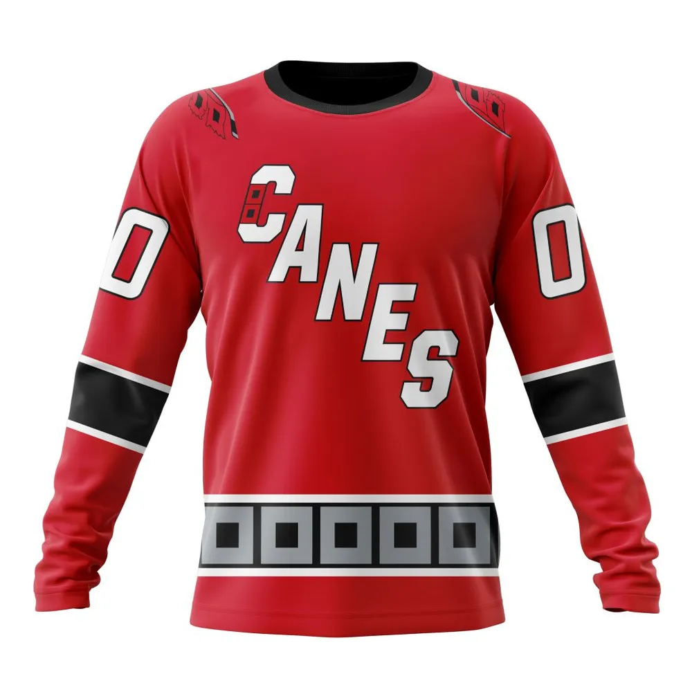 NHL Carolina Hurricanes Reverse Retro Kits Long Sleeved Sweatshirt 