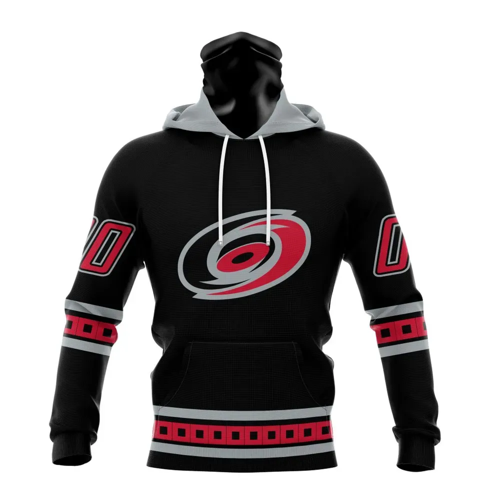 NHL Carolina Hurricanes Special Blackout Design St2401 Mask Hoodie