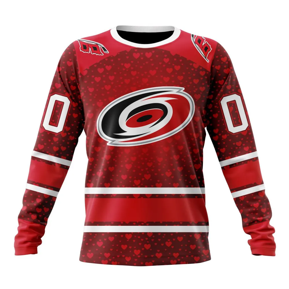 NHL Carolina Hurricanes Special Gift For Valentines Day St2401 Long Sleeved Sweatshirt 