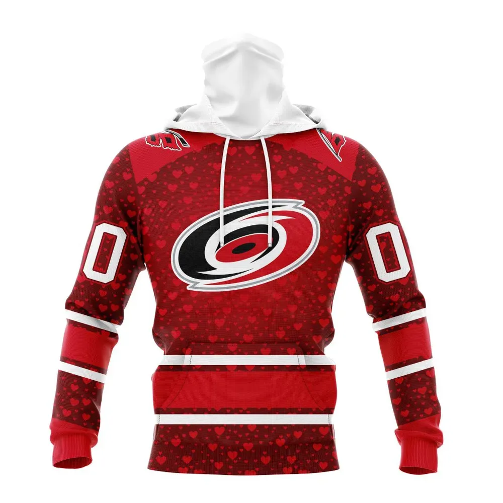 NHL Carolina Hurricanes Special Gift For Valentines Day St2401 Mask Hoodie