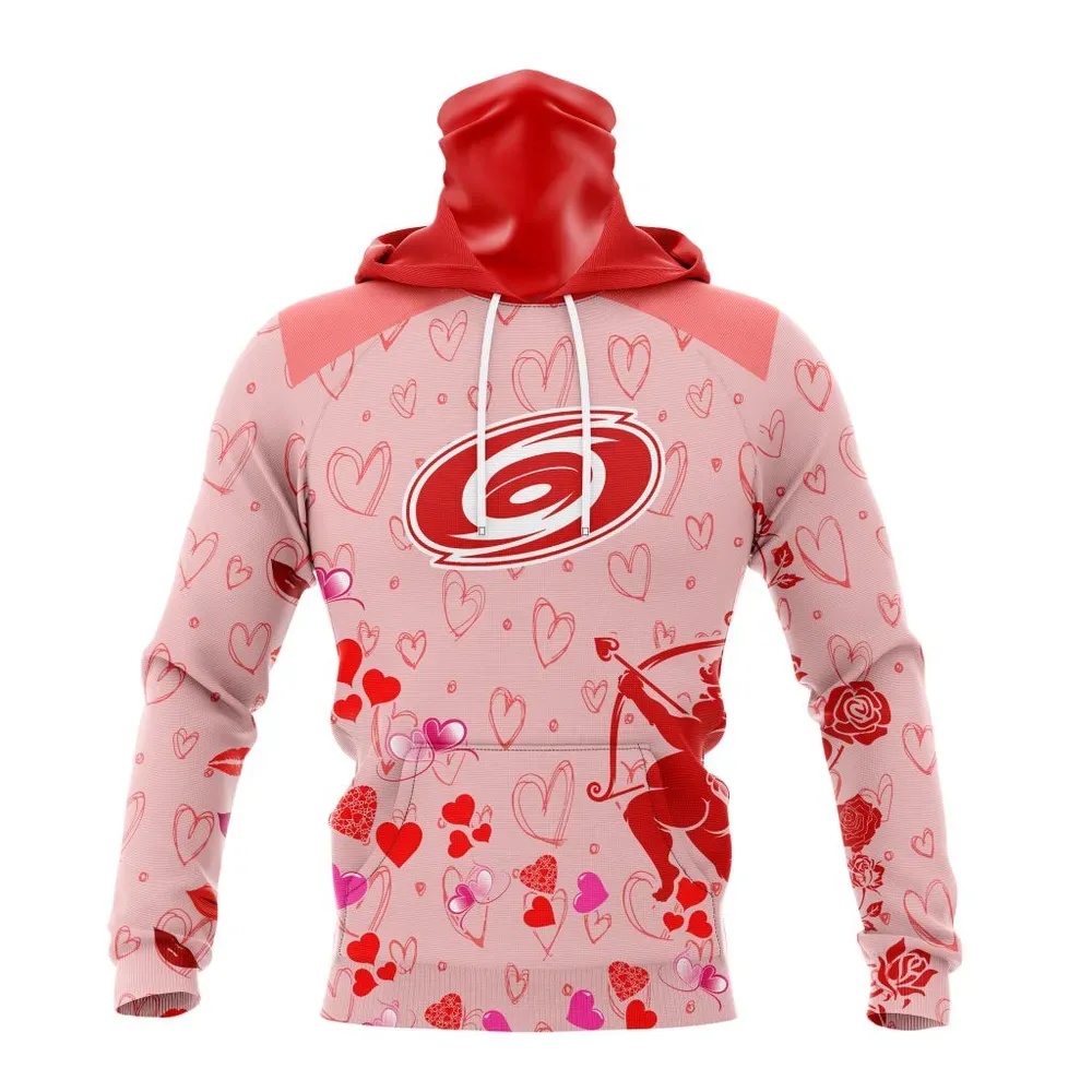 NHL Carolina Hurricanes Special Gift For Valentines Day St2402 Mask Hoodie