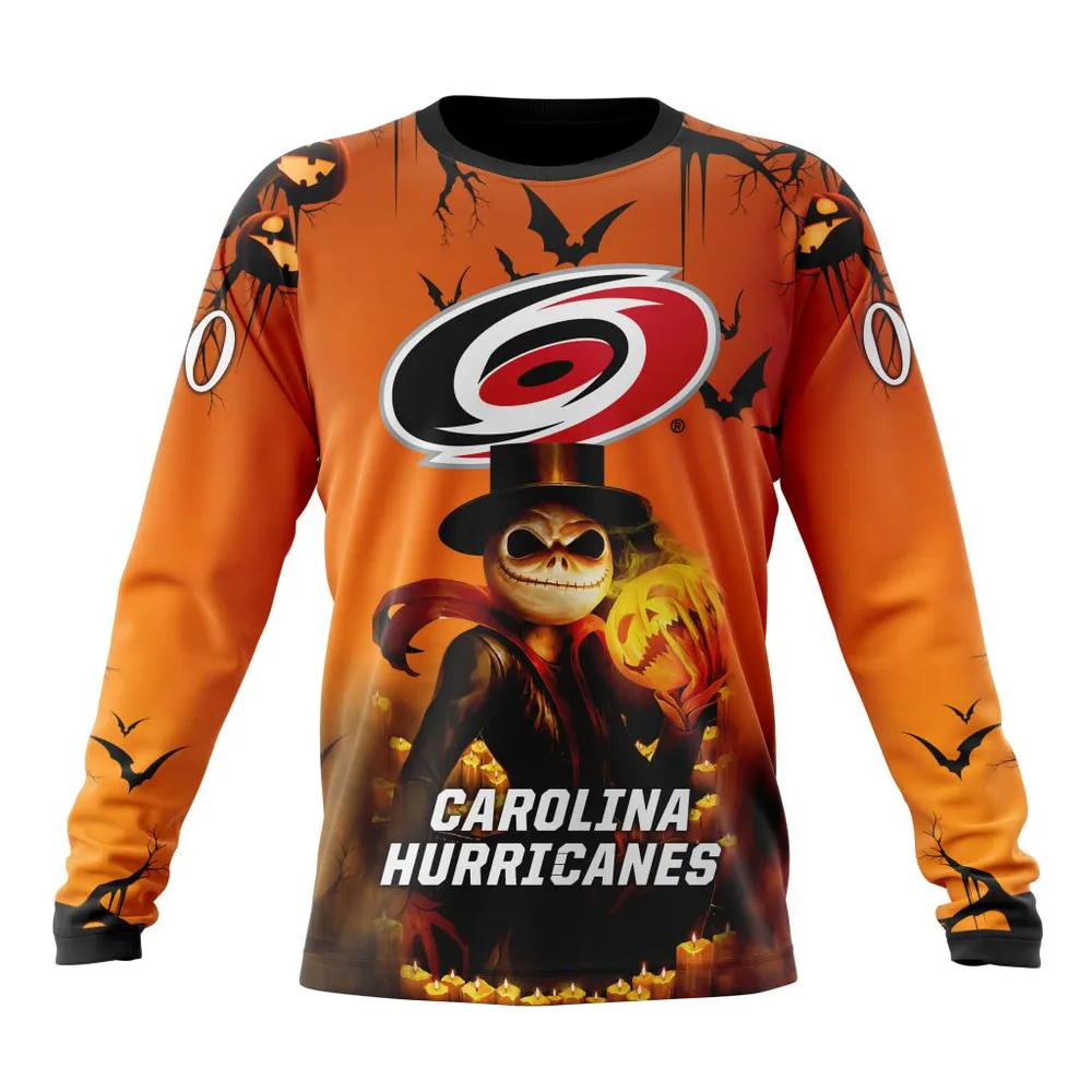 NHL Carolina Hurricanes Special Halloween Concepts St2201 Long Sleeved Sweatshirt 