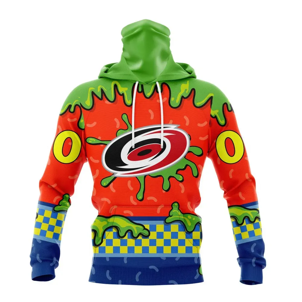 NHL Carolina Hurricanes Special Nickelodeon Design St2301 Mask Hoodie