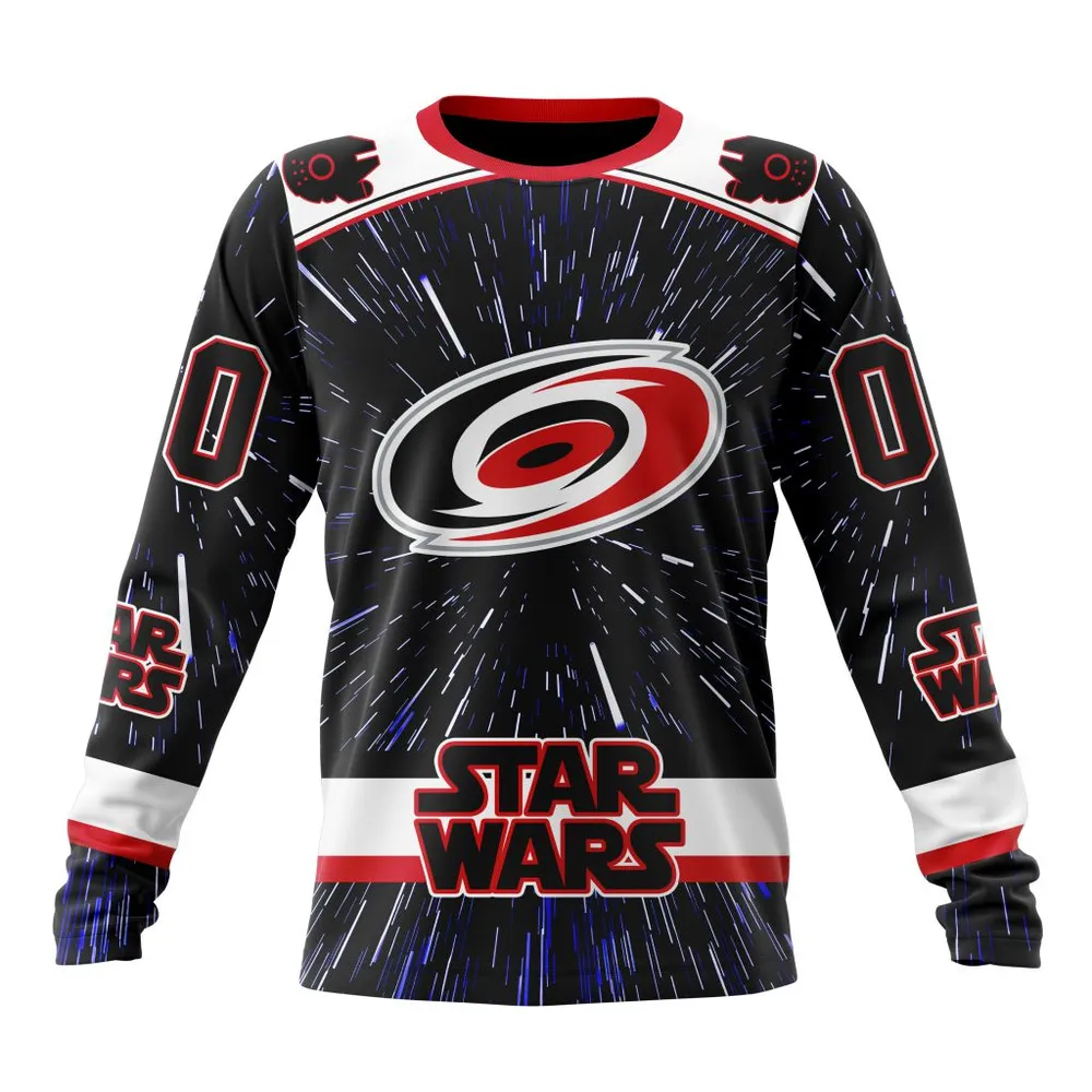 NHL Carolina Hurricanes Special Star Wars Design St2303 Long Sleeved Sweatshirt 