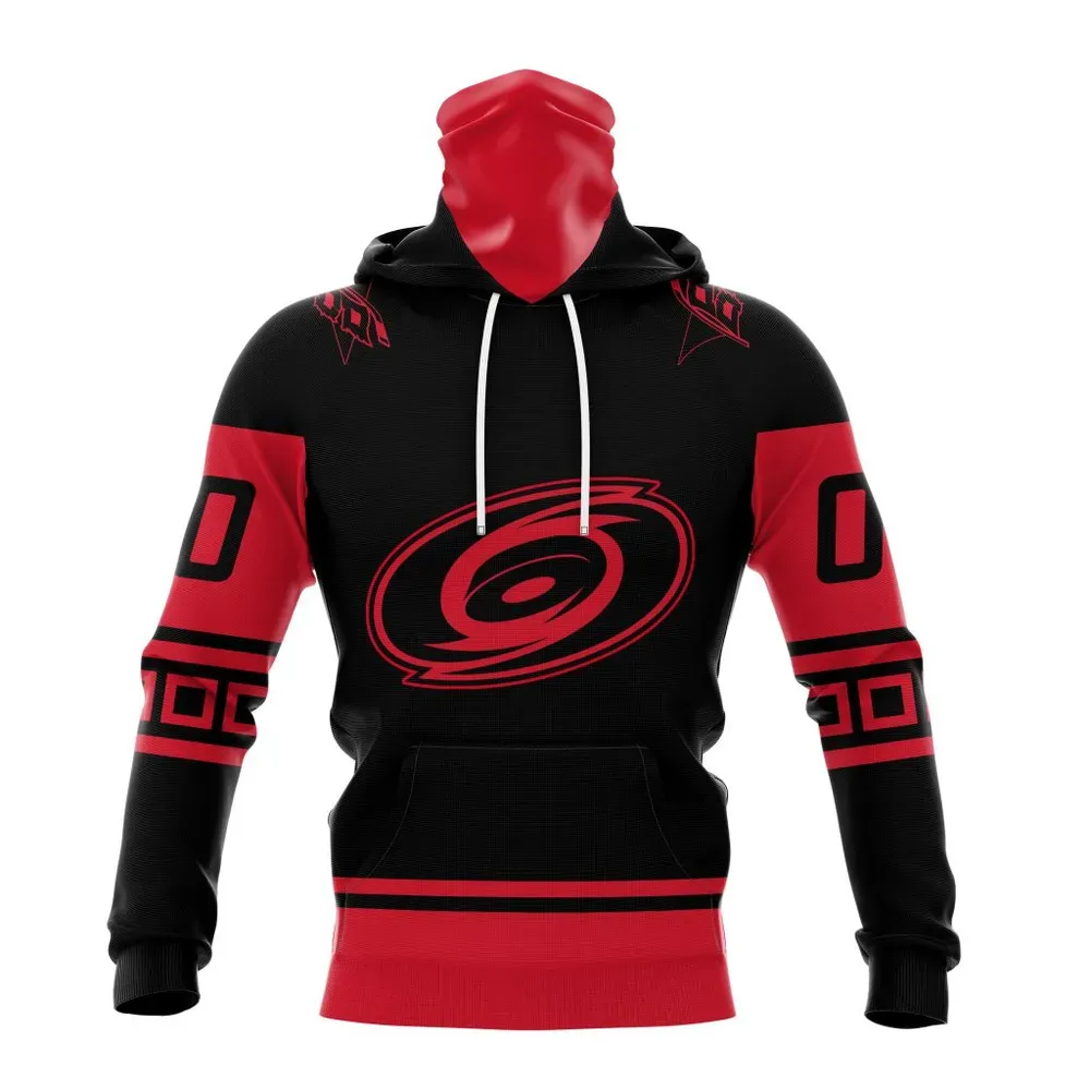 NHL Carolina Hurricanes Special Two-Tone Design St2401 Mask Hoodie