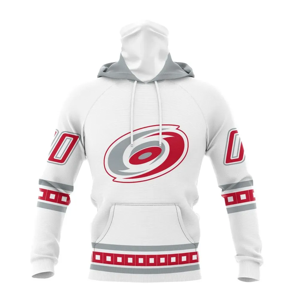 NHL Carolina Hurricanes Special Whiteout Design St2401 Mask Hoodie