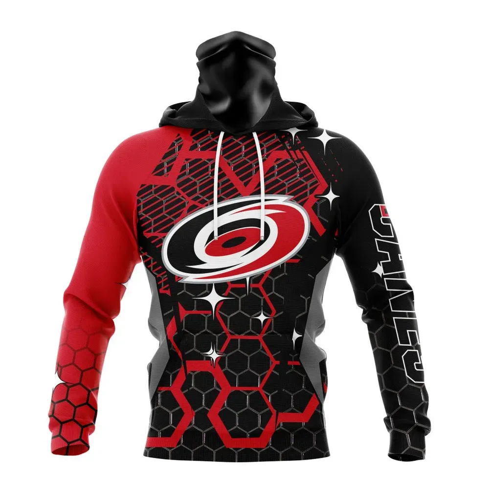 NHL Carolina Hurricanes | Specialized Design With Motocross Syle V0222 Mask Hoodie