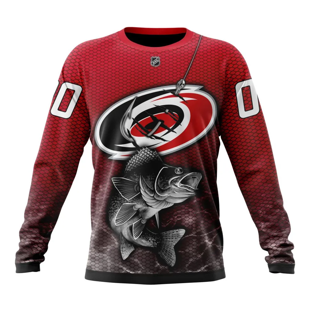 NHL Carolina Hurricanes | Specialized Fishing Style St2201 Long Sleeved Sweatshirt 