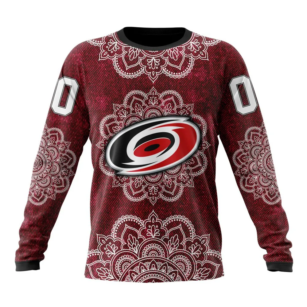 NHL Carolina Hurricanes | Specialized Mandala Style St2201 Long Sleeved Sweatshirt 