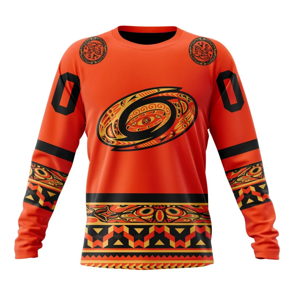 NHL Carolina Hurricanes | Specialized National Day For Truth And Reconciliation Long Sleeved Sweatshirt 