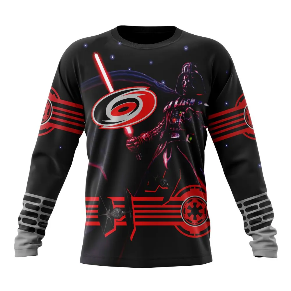 NHL Carolina Hurricanes | Specialized Starwar Darth Vader Version Jersey Long Sleeved Sweatshirt 