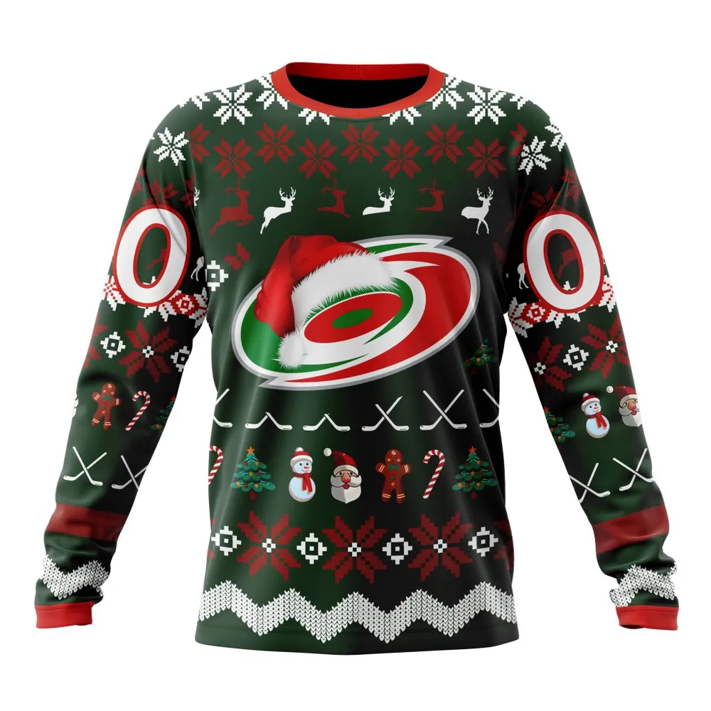 NHL Carolina Hurricanes | Specialized Unisex Christmas Is Coming Long Sleeved Sweatshirt 