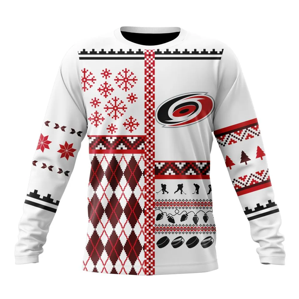 NHL Carolina Hurricanes | Specialized Unisex Christmas Is Coming V01 Long Sleeved Sweatshirt 