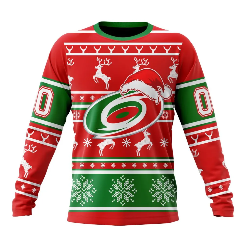 NHL Carolina Hurricanes | Specialized Unisex Christmas Is Coming V02 Long Sleeved Sweatshirt 