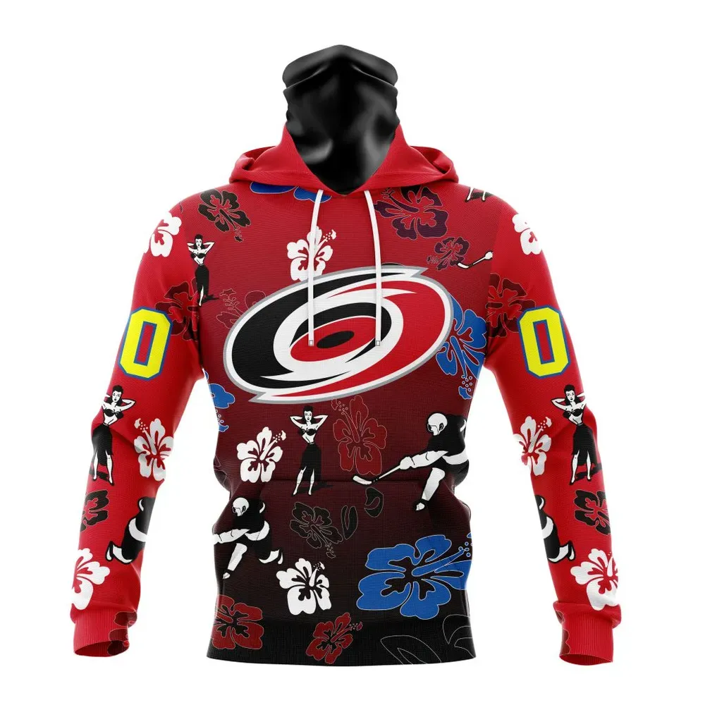 NHL Carolina Hurricanes X Hawaii Specialized Design For Hawaiia V0122 Mask Hoodie