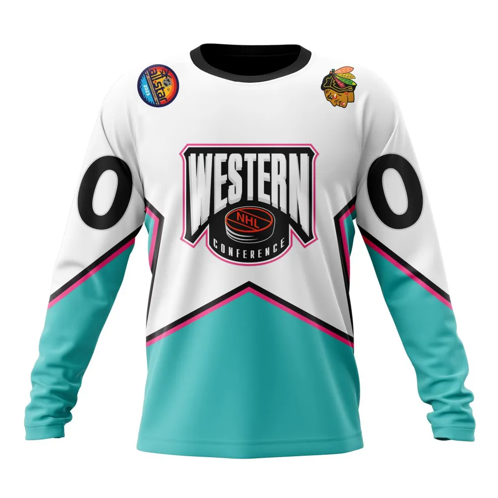 NHL Chicago Blackhawks All-Star Western Conference 2023 Long Sleeved Sweatshirt 