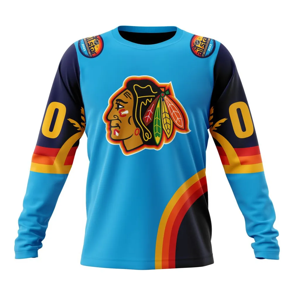 NHL Chicago Blackhawks Special All-Star Game Design With Atlantic Ocean Long Sleeved Sweatshirt 