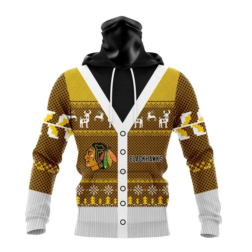 NHL Chicago Blackhawks | Specialized Chrismas Season Mask Hoodie