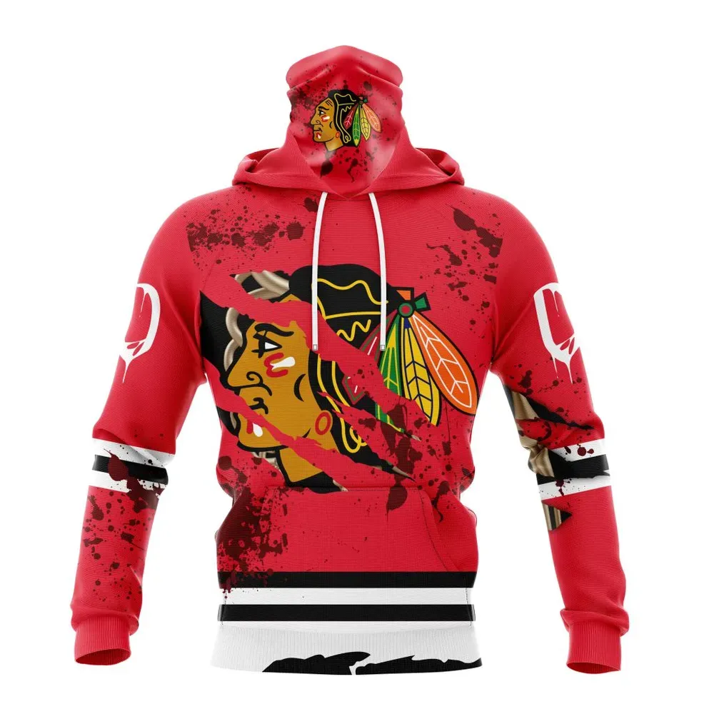 NHL Chicago Blackhawks | Specialized Design Jersey With Your Ribs For Halloween Mask Hoodie