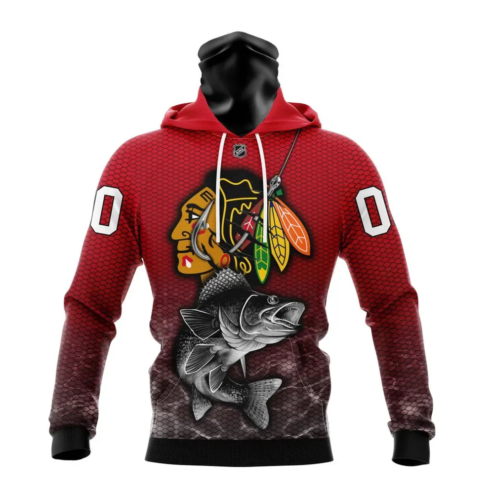 NHL Chicago Blackhawks | Specialized Fishing Style St2201 Mask Hoodie