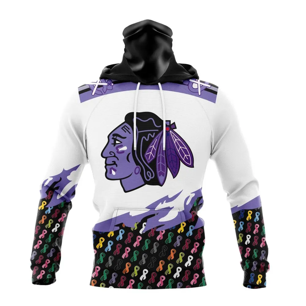 NHL Chicago Blackhawks | Specialized Kits In October We Stand Together We Can Beat Cancer Mask Hoodie