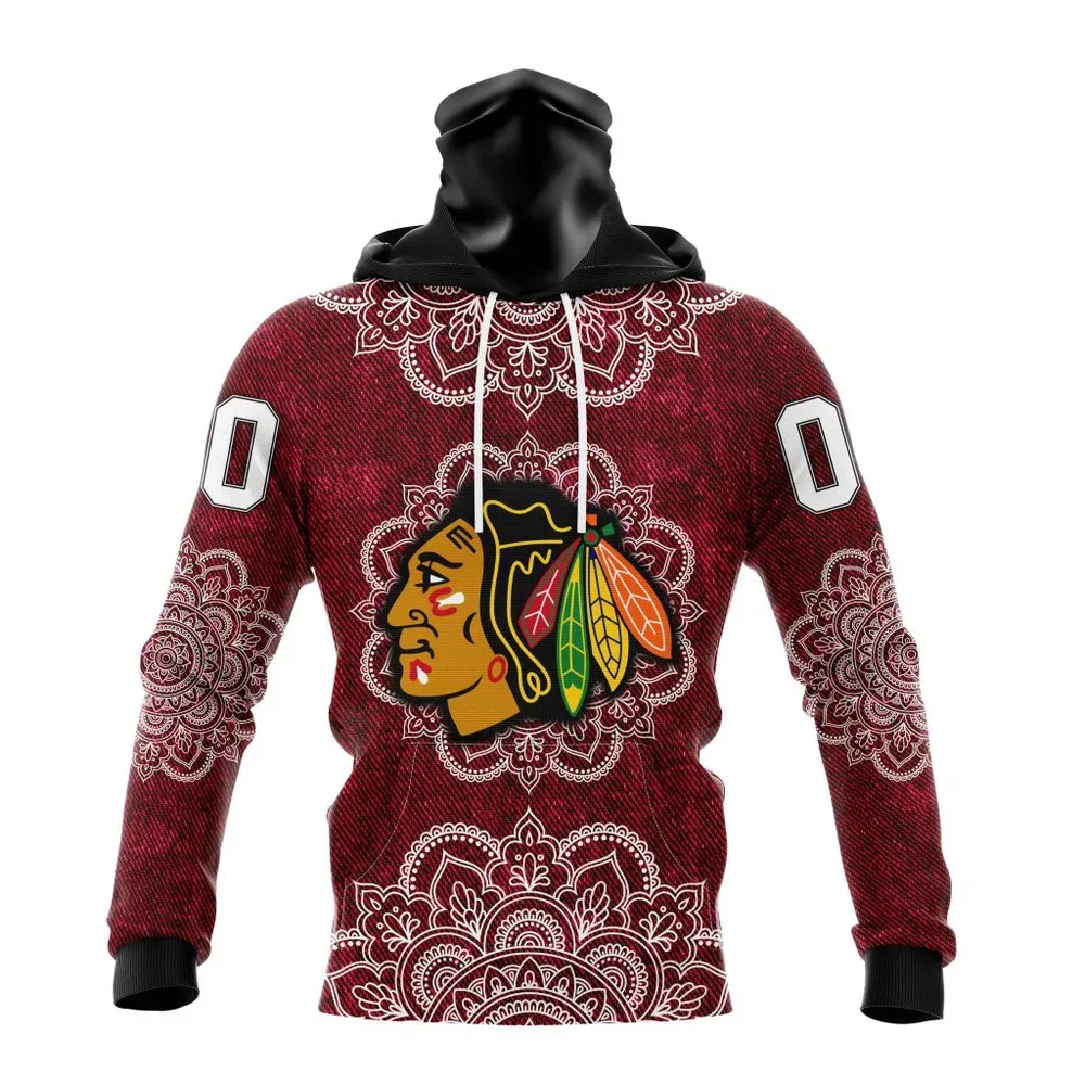 NHL Chicago Blackhawks | Specialized Mandala Style St2201 Mask Hoodie