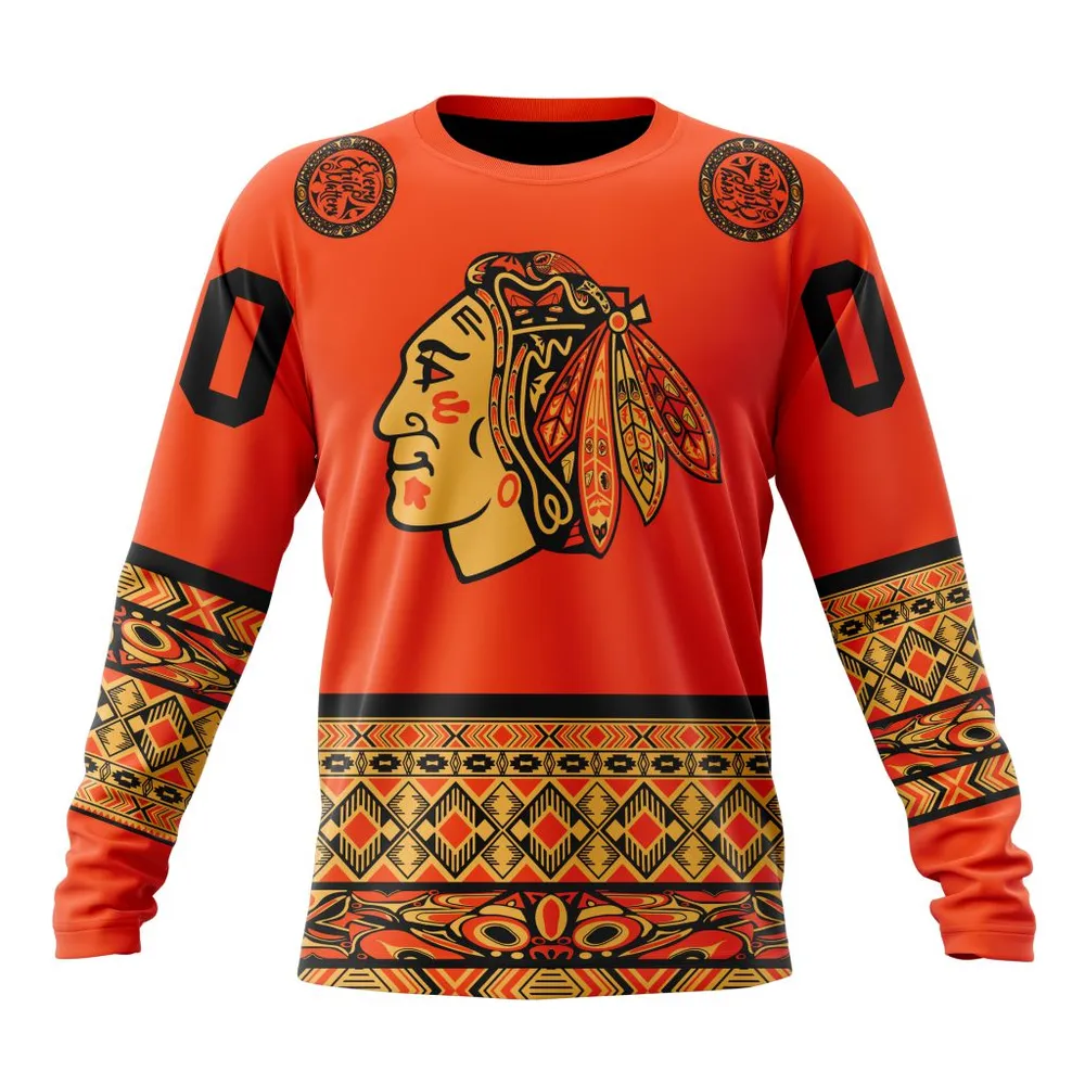 NHL Chicago Blackhawks | Specialized National Day For Truth And Reconciliation Long Sleeved Sweatshirt 