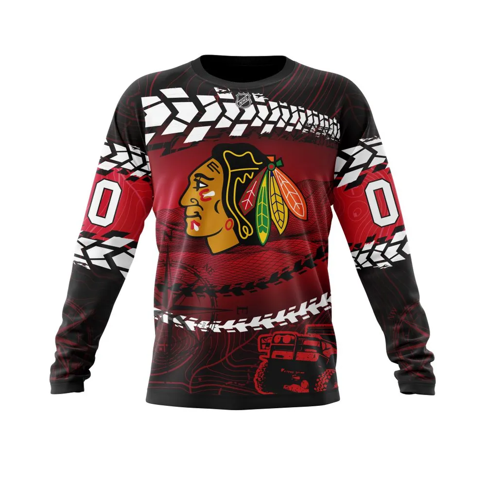 NHL Chicago Blackhawks | Specialized Off Road Style St2201 Long Sleeved Sweatshirt 