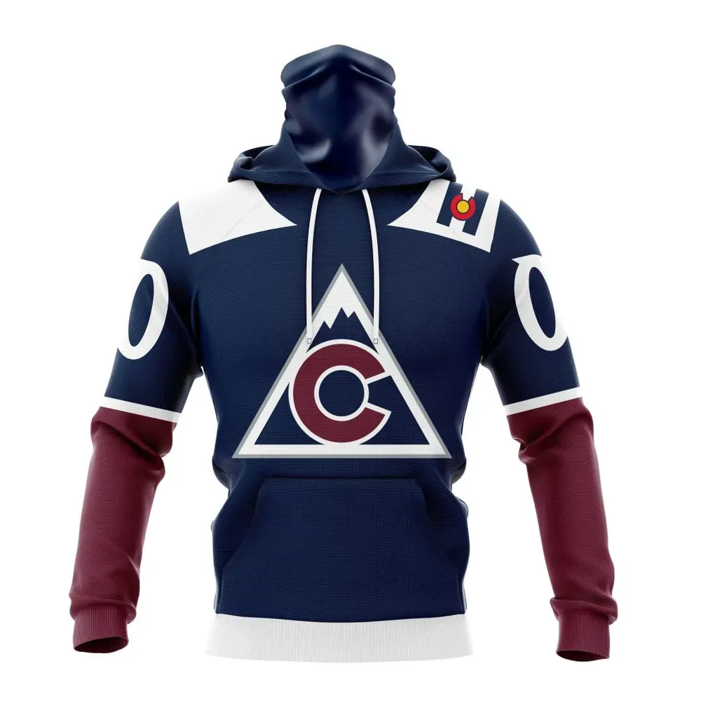 NHL Colorado Avalanche Alternate Kits Mask Hoodie