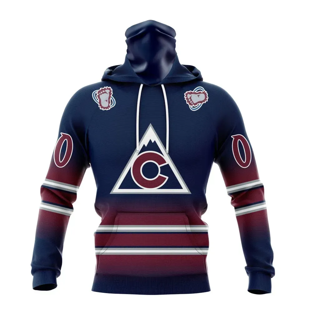 NHL Colorado Avalanche Personalize Gradient Series Concept St2301 Mask Hoodie