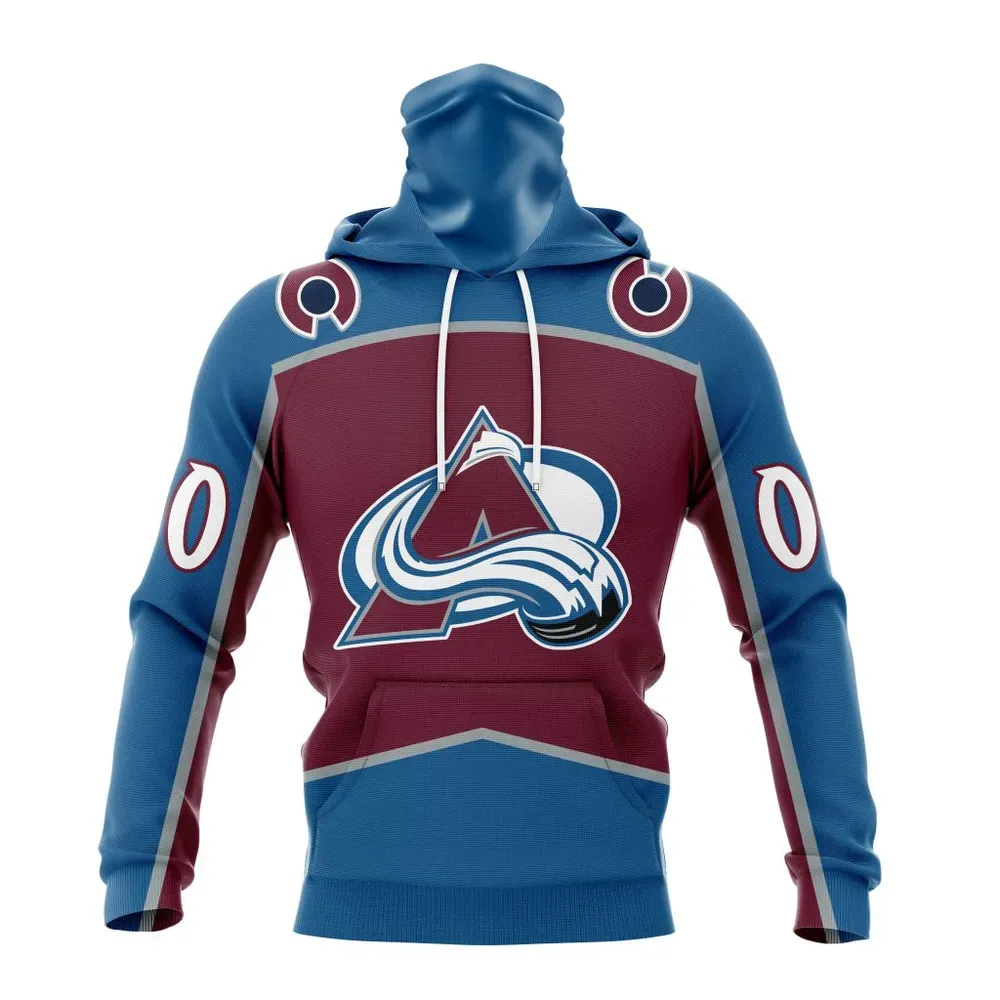 NHL Colorado Avalanche Personalized Home Kits Mask Hoodie