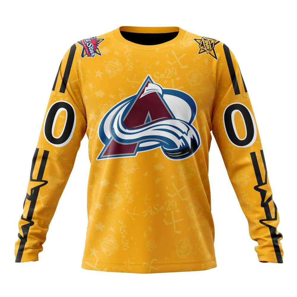 NHL Colorado Avalanche Special 2024 All-Star Game Design St2401 Long Sleeved Sweatshirt 