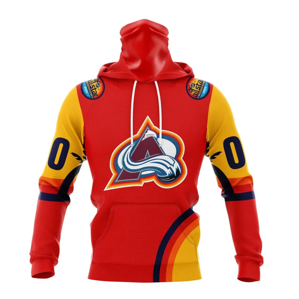 NHL Colorado Avalanche Special All-Star Game Design With Florida Sunset Mask Hoodie