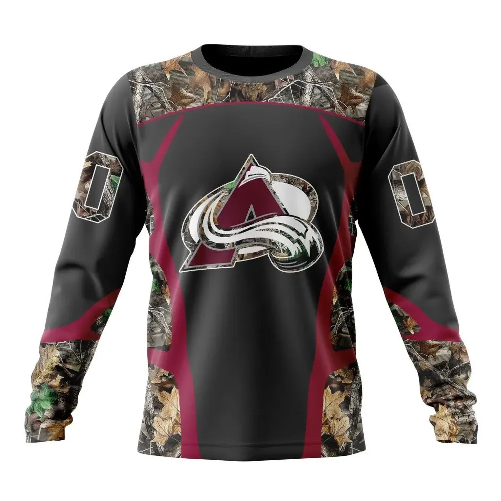 NHL Colorado Avalanche Special Camo Hunting Design V2302 Long Sleeved Sweatshirt 