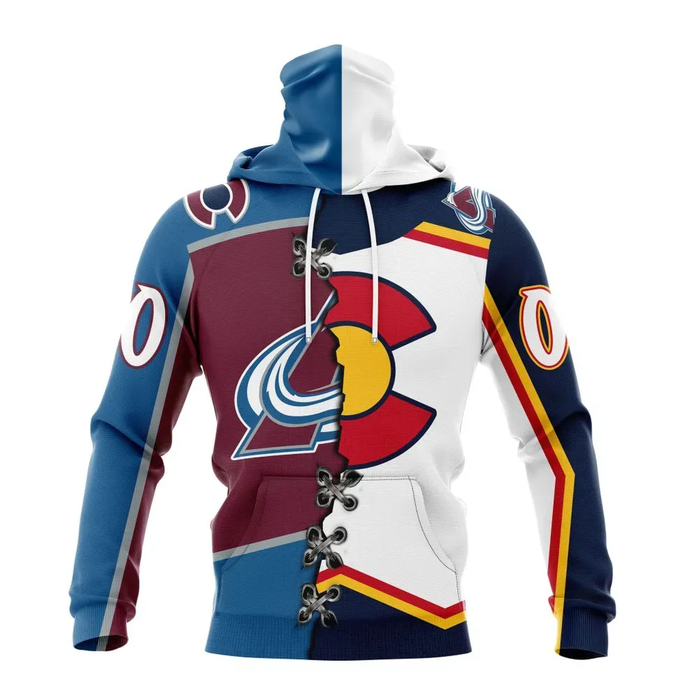 NHL Colorado Avalanche Special Home Mix Reverse Retro Personalized Kits Mask Hoodie