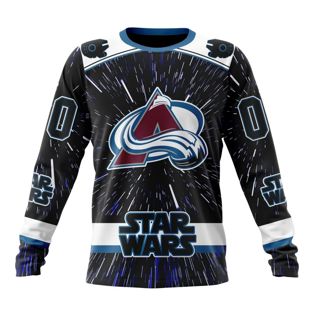 NHL Colorado Avalanche Special Star Wars Design St2303 Long Sleeved Sweatshirt 