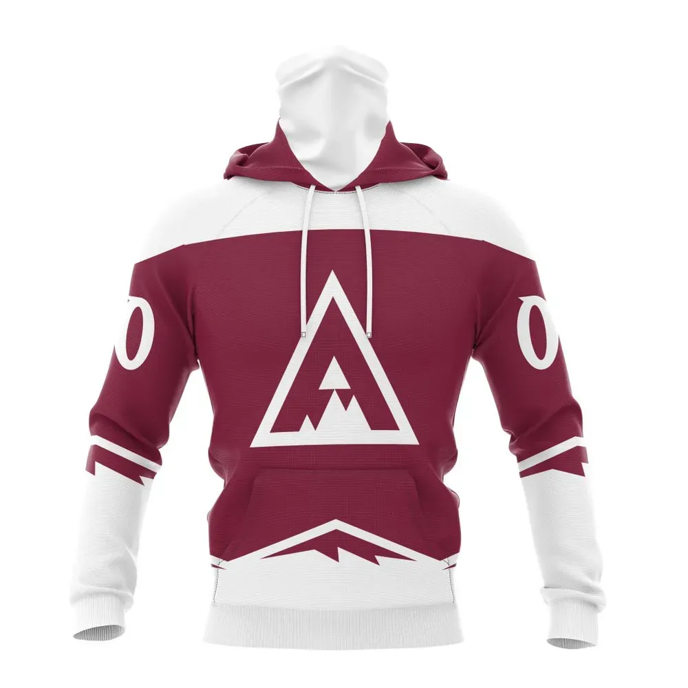 NHL Colorado Avalanche Special Two-Tone Design St2401 Mask Hoodie