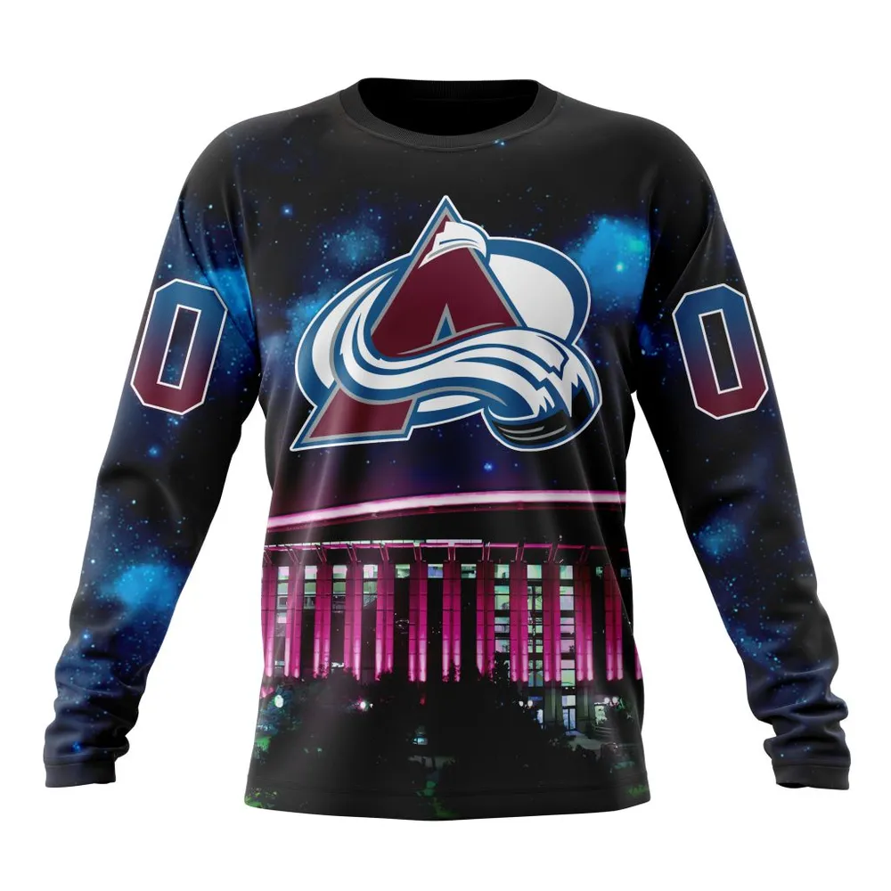 NHL Colorado Avalanche Special With Ball Arena St2401 Long Sleeved Sweatshirt 