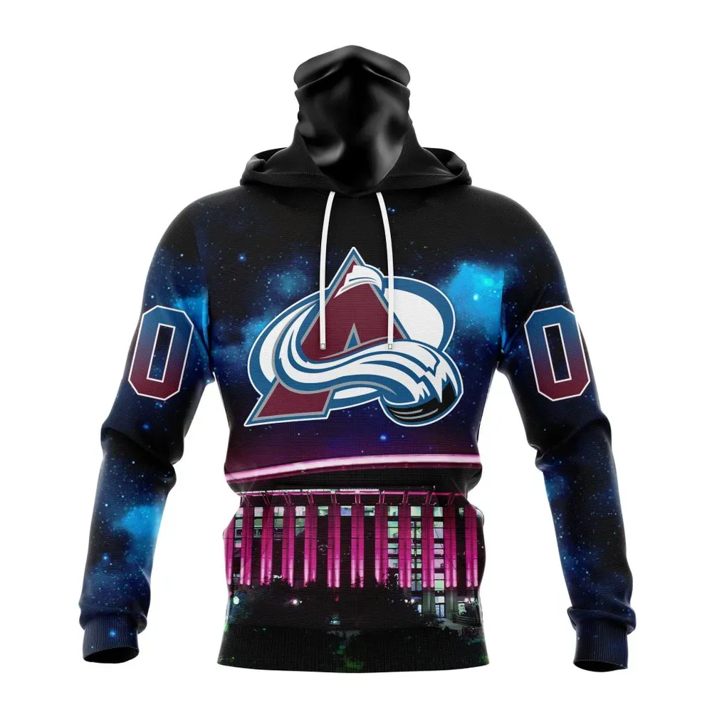 NHL Colorado Avalanche Special With Ball Arena St2401 Mask Hoodie