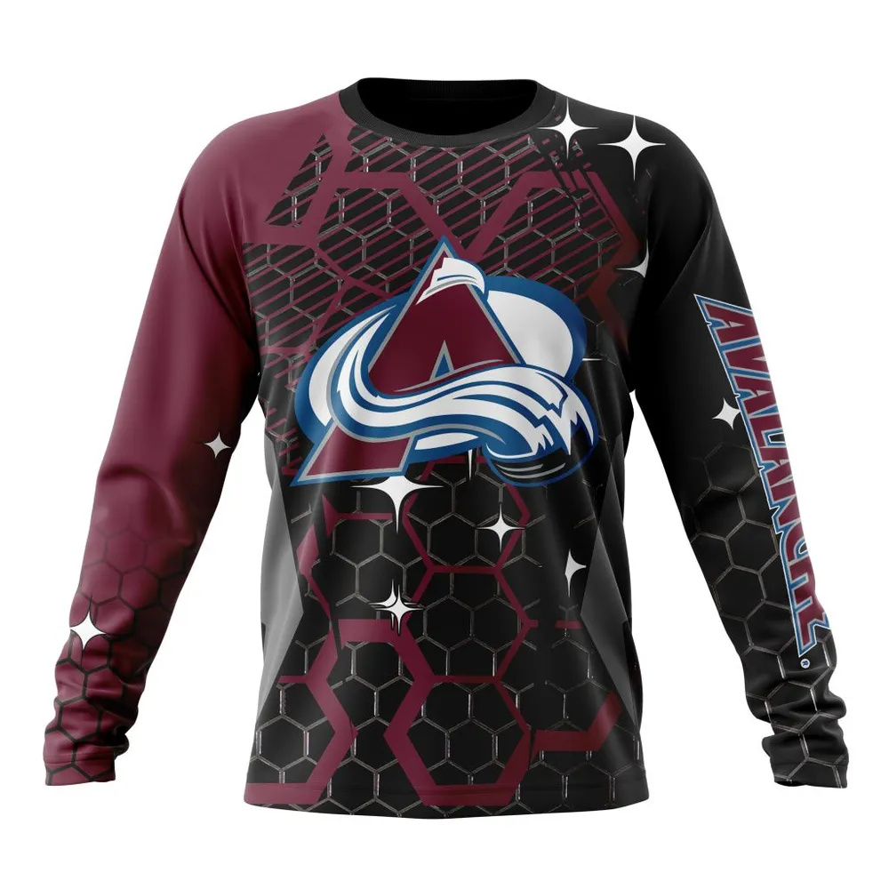 NHL Colorado Avalanche | Specialized Design With Motocross Syle V0222 Long Sleeved Sweatshirt 