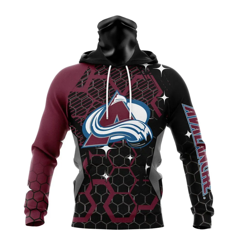 NHL Colorado Avalanche | Specialized Design With Motocross Syle V0222 Mask Hoodie