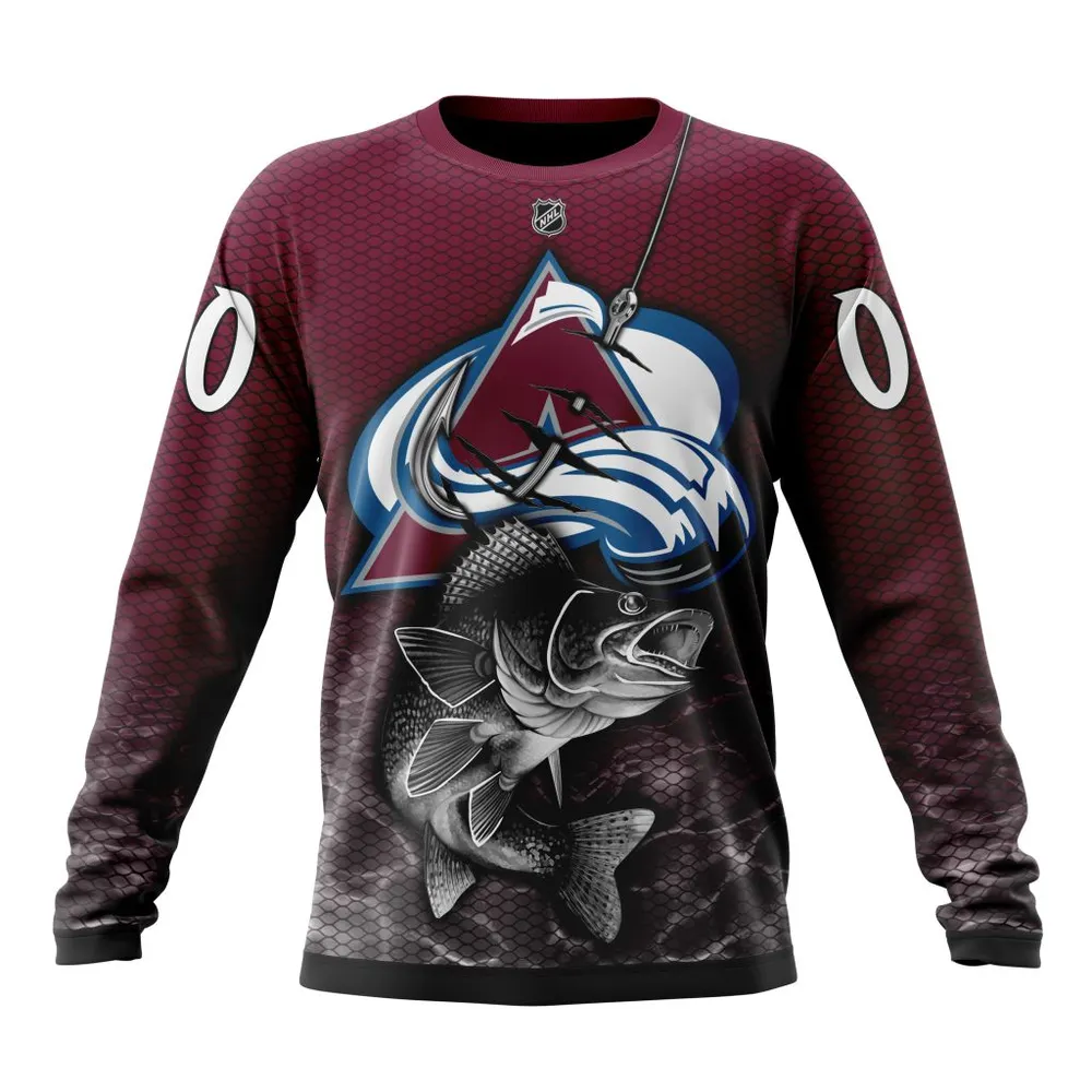 NHL Colorado Avalanche | Specialized Fishing Style St2201 Long Sleeved Sweatshirt 