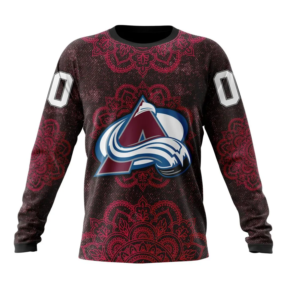 NHL Colorado Avalanche | Specialized Mandala Style St2201 Long Sleeved Sweatshirt 