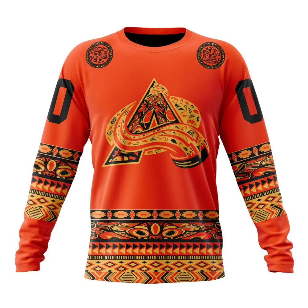 NHL Colorado Avalanche | Specialized National Day For Truth And Reconciliation Long Sleeved Sweatshirt 