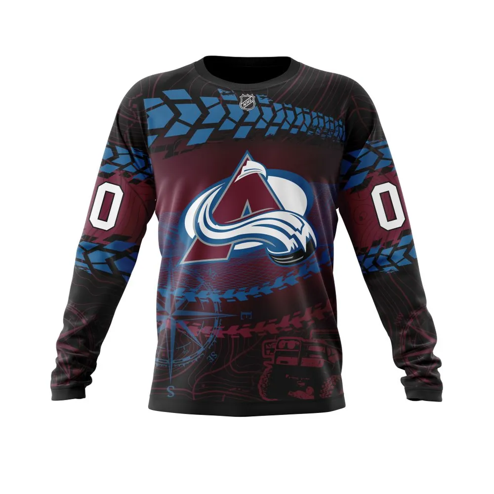 NHL Colorado Avalanche | Specialized Off Road Style St2201 Long Sleeved Sweatshirt 