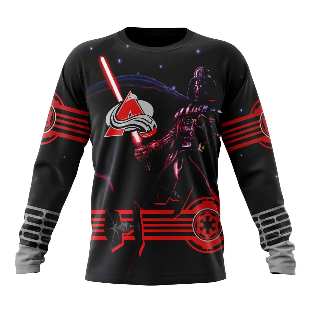 NHL Colorado Avalanche | Specialized Starwar Darth Vader Version Jersey Long Sleeved Sweatshirt 