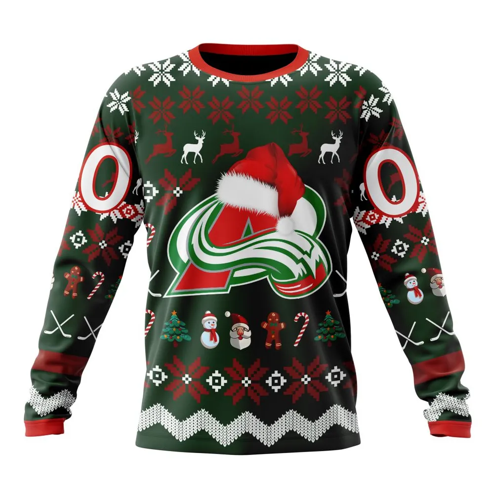 NHL Colorado Avalanche | Specialized Unisex Christmas Is Coming Long Sleeved Sweatshirt 